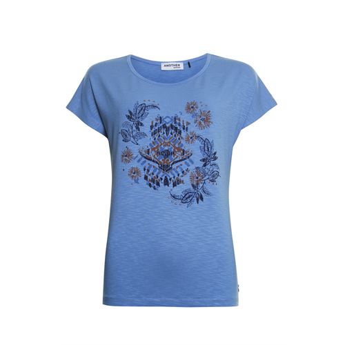 Anotherwoman ladieswear t-shirts & tops - t-shirt o-neck with artwork. available in size 36,38,40,42,44,46 (multicolor)