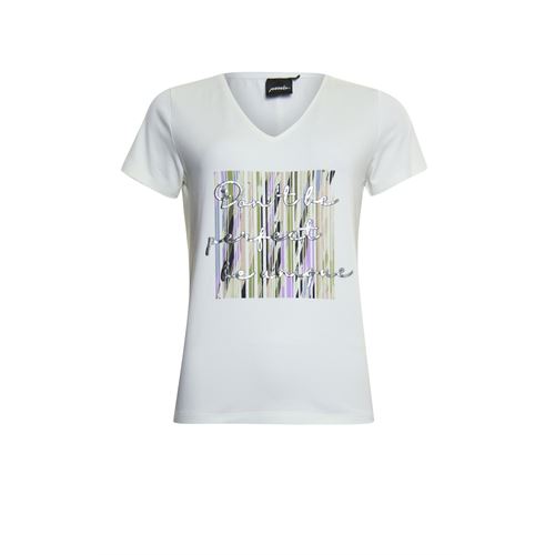 Poools dameskleding t-shirts & tops - t-shirt artwork. beschikbaar in maat 36,38,40,42,44 (wit)