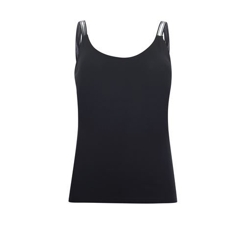 Poools dameskleding t-shirts & tops - top plain. mix  (zwart)