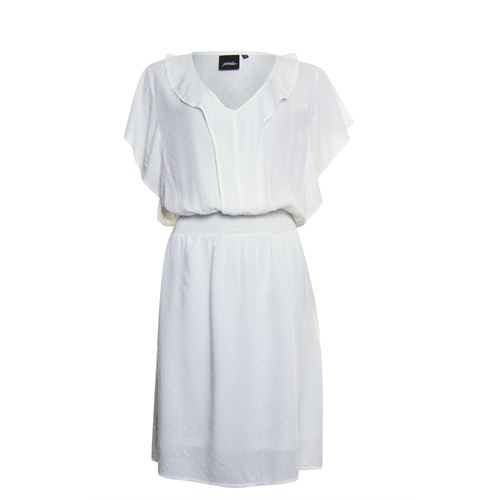 Poools dameskleding jurken - jurk ruches. beschikbaar in maat 36,38,40,42 (wit)