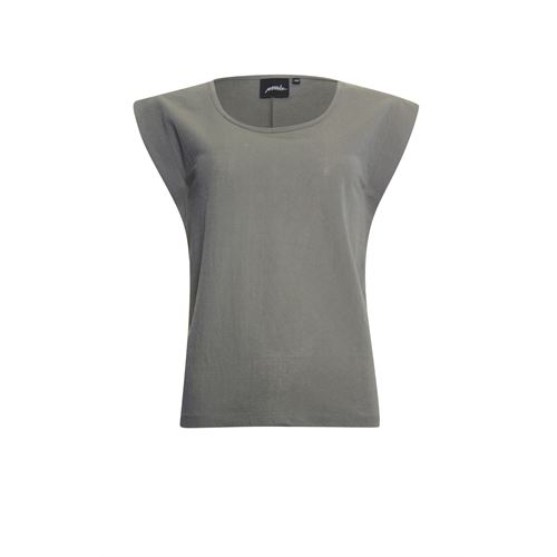Poools dameskleding t-shirts & tops - t-shirt plain. beschikbaar in maat 36,38,40,42,44,46 (olijf)