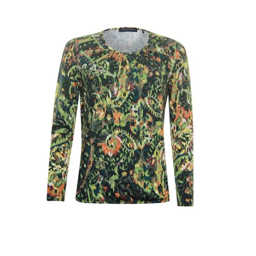 Roberto Sarto dameskleding t-shirts & tops - t-shirt blouson met ronde hals en lange mouwen. beschikbaar in maat 38 (multicolor)