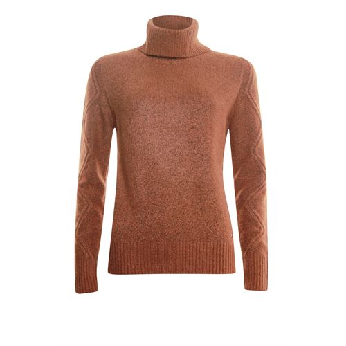 Roberto Sarto ladieswear pullovers & vests - pullover rollcollar with cable on sleeves. available in size  (brown)