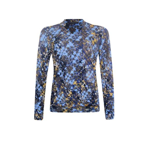 Roberto Sarto ladieswear t-shirts & tops - blouson v-neck all over print. available in size 38,40,44,46,48 (multicolor)