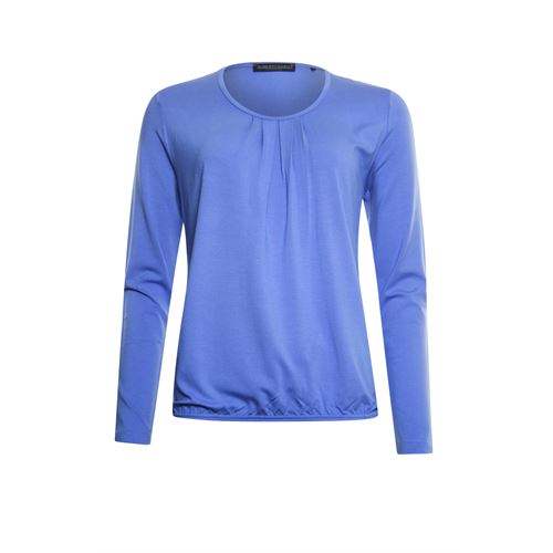Roberto Sarto ladieswear t-shirts & tops - blouson o-neck with pleats. available in size 38 (blue)