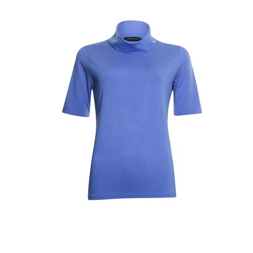 Roberto Sarto ladieswear t-shirts & tops - t-shirt with rollcollar and short sleeves. available in size 44,48 (blue)