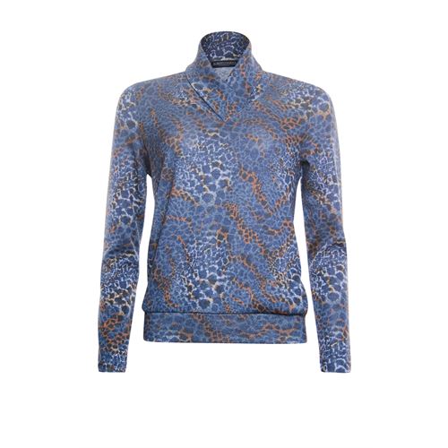 Roberto Sarto ladieswear pullovers & vests - pullover v-neck with all over print. available in size  (multicolor)