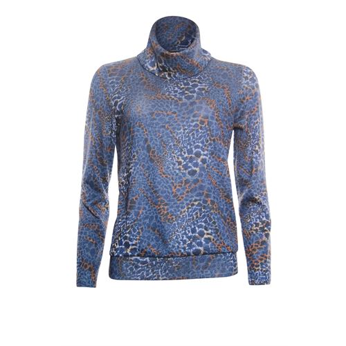 Roberto Sarto ladieswear pullovers & vests - pullover rollcollar with all over print. available in size  (multicolor)