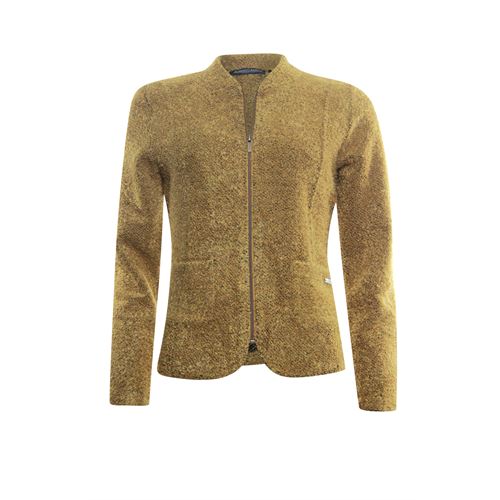 Roberto Sarto dameskleding jassen & blazers - jasje bouclé met opstaand kraagje en rits. beschikbaar in maat 38,40,42,44,46,48 (geel)