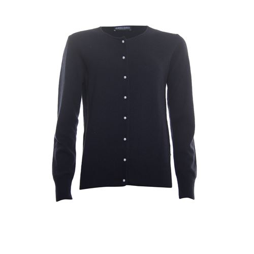 Roberto Sarto ladieswear pullovers & vests - cardigan o-neck and pearl buttons. available in size  (black)