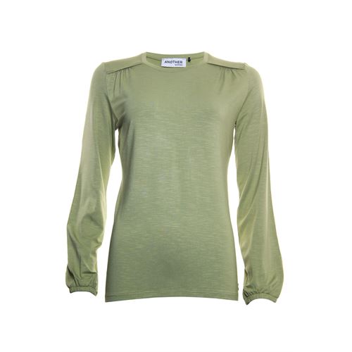 Anotherwoman dameskleding t-shirts & tops - t-shirt ronde hals modal. beschikbaar in maat 36,38,40,42,44,46 (groen)
