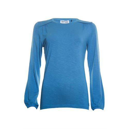 Anotherwoman dameskleding t-shirts & tops - t-shirt ronde hals modal. beschikbaar in maat 36,38,40,42,44,46 (blauw)