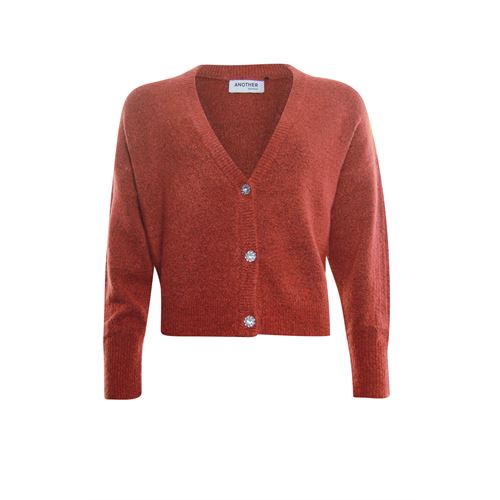Anotherwoman dameskleding truien & vesten - vestje met v-hals. mix  (rood)