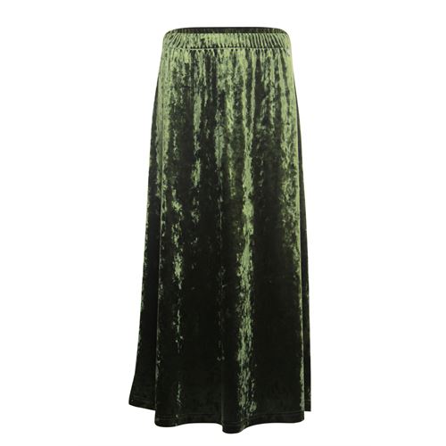 Anotherwoman dameskleding rokken - lange rok fluweel. beschikbaar in maat 44,46 (groen)