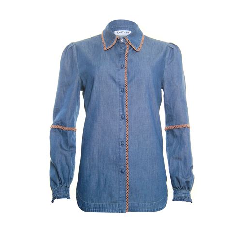 Anotherwoman dameskleding blouses & tunieken - blouse. beschikbaar in maat 36,38,40,42,44 (blauw)