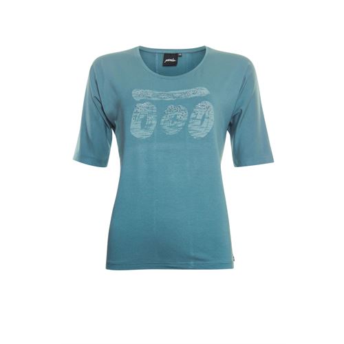 Poools dameskleding t-shirts & tops - t-shirt ooo's. beschikbaar in maat 36,38,40,42,44,46 (groen)