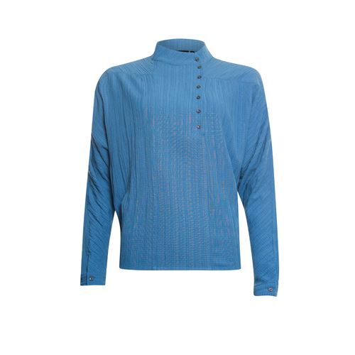 Poools dameskleding blouses & tunieken - blouse uni. beschikbaar in maat 36,38,40,42,44,46 (blauw)