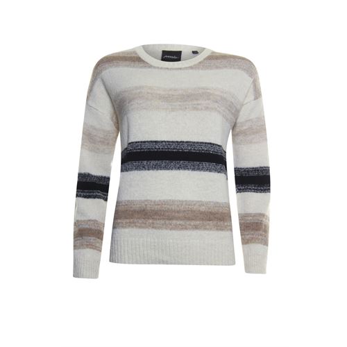 Poools dameskleding truien & vesten - sweater striped. beschikbaar in maat 36,38,40,42 (bruin)