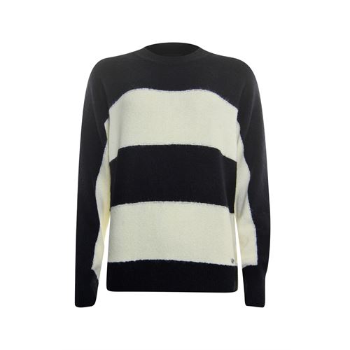 Poools dameskleding truien & vesten - sweater streep. mix 36,38,40,42,44,46 (zwart)