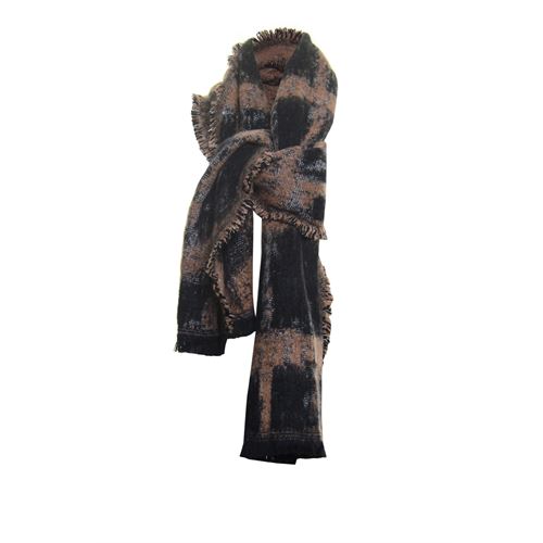 Poools dameskleding accessoires - scarf jacquard. beschikbaar in maat one size (bruin)