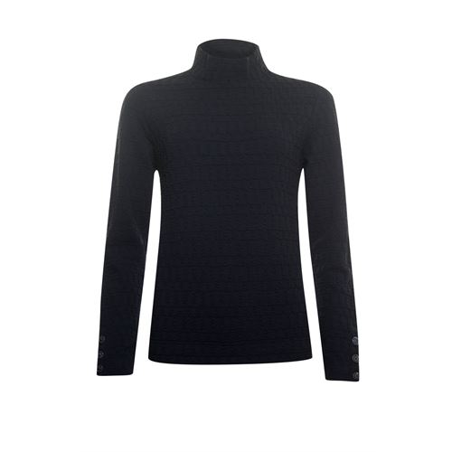 Poools dameskleding t-shirts & tops - sweater structuur. beschikbaar in maat 36,38,40,42,44,46 (zwart)