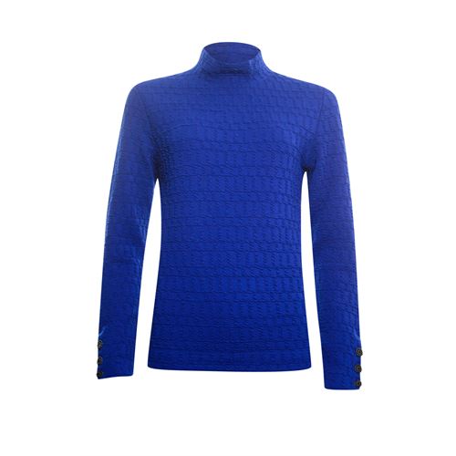 Poools dameskleding t-shirts & tops - sweater structuur. beschikbaar in maat 36,38,40,42,44,46 (blauw)