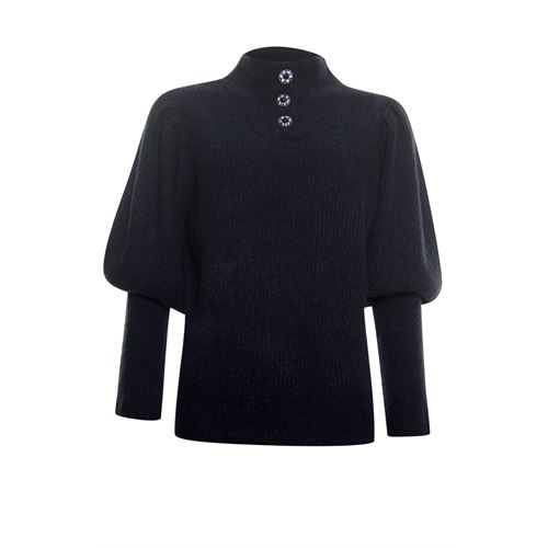 Poools dameskleding truien & vesten - sweater button. beschikbaar in maat 36,38,42 (zwart)