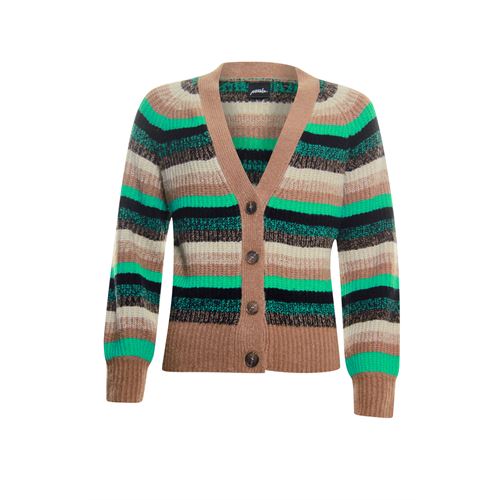 Poools dameskleding truien & vesten - vest gestreept. beschikbaar in maat 40 (groen)