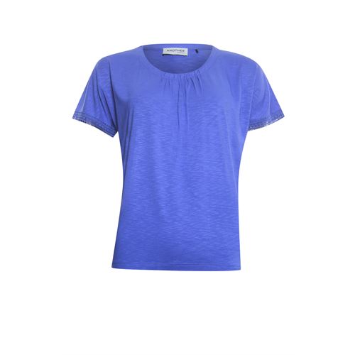 Anotherwoman dameskleding t-shirts & tops - t-shirt ronde hals. beschikbaar in maat 38,40,42,44 (blauw)
