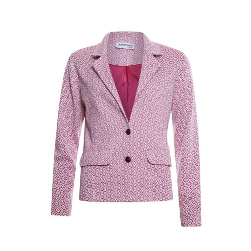 Anotherwoman dameskleding jassen & blazers - jasje blazer jacquard. beschikbaar in maat 40,42,44,46 (bruin,ecru,multicolor,roze)