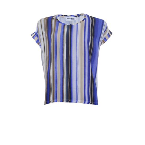 Anotherwoman dameskleding t-shirts & tops - t-shirt ronde hals. beschikbaar in maat 36,38,40,42,44,46 (blauw,bruin,ecru,multicolor)