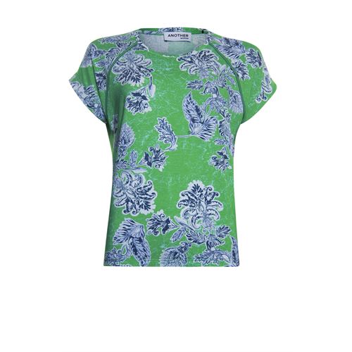 Anotherwoman dameskleding t-shirts & tops - t-shirt ronde hals. mix  (blauw,groen,multicolor)