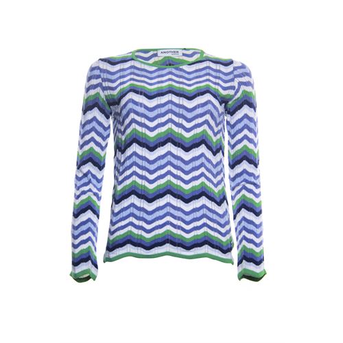 Anotherwoman dameskleding truien & vesten - pullover ronde hals. mix 36,38,40,46 (blauw,ecru,groen,multicolor)