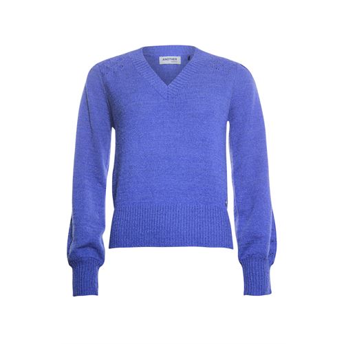 Anotherwoman dameskleding truien & vesten - trui v-hals. beschikbaar in maat  (blauw)