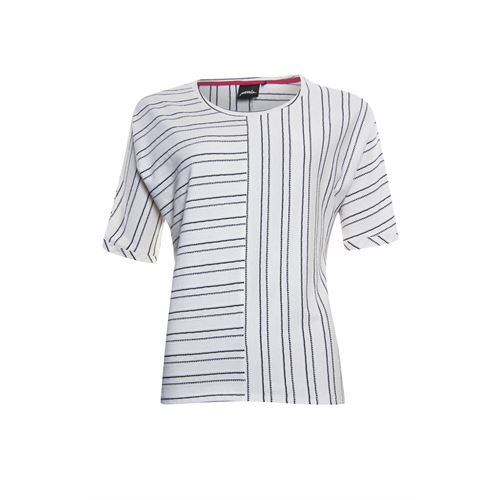 Poools dameskleding t-shirts & tops - t-shirt stripe. mix 36,38,40,42,44,46 (ecru)