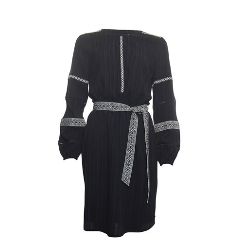 Poools dameskleding jurken - jurk tape. mix 36,38,40,42,44,46 (zwart)
