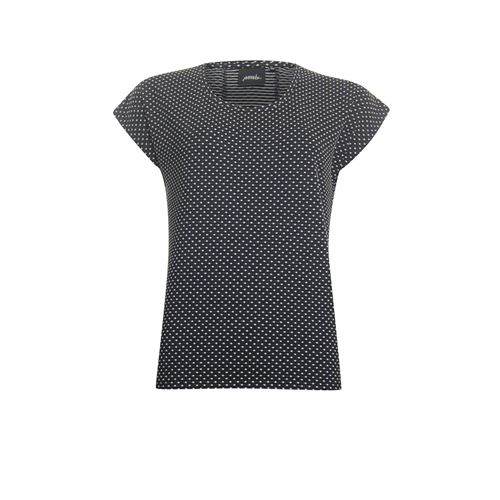 Poools dameskleding t-shirts & tops - t-shirt dots. mix 36,38,40,42,44,46 (zwart)