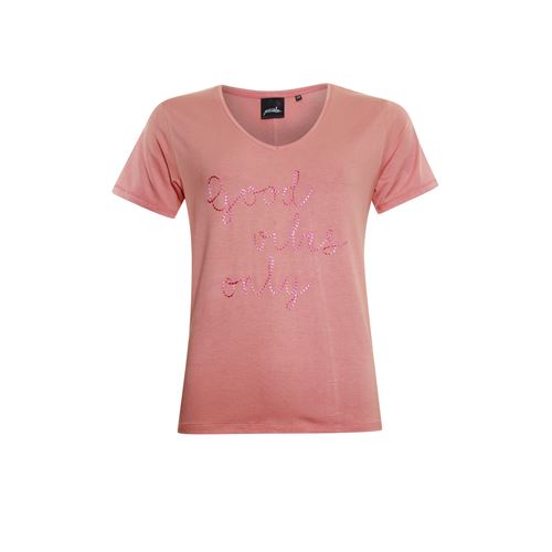 Poools dameskleding t-shirts & tops - t-shirt embroidery. beschikbaar in maat 36,38,40,42,44,46 (oranje)