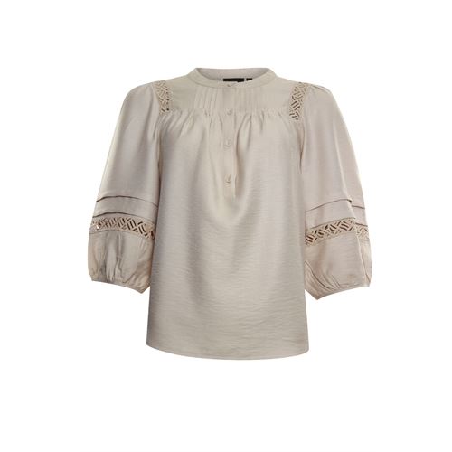Poools dameskleding blouses & tunieken - blouse plain. beschikbaar in maat 38,40,42,44 (ecru)