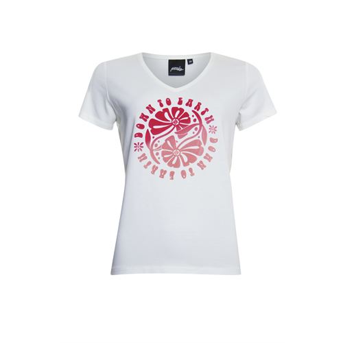 Poools dameskleding t-shirts & tops - t-shirt artwork. beschikbaar in maat 36,44,46 (ecru)