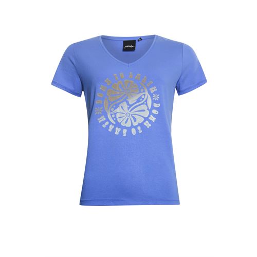 Poools dameskleding t-shirts & tops - t-shirt artwork. beschikbaar in maat 36,38,40,42,44,46 (blauw)