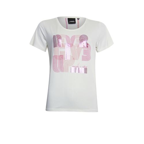 Poools dameskleding t-shirts & tops - t-shirt text. beschikbaar in maat 36,38,40,42,44,46 (roze)