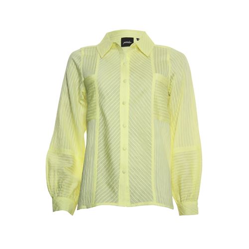 Poools dameskleding blouses & tunieken - blouse plain stripe. beschikbaar in maat 36,38,40,42,44,46 (geel)
