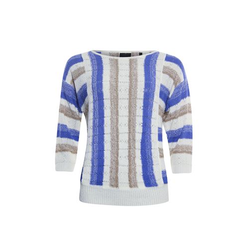 Poools dameskleding truien & vesten - pullover streepmix. beschikbaar in maat  (blauw)