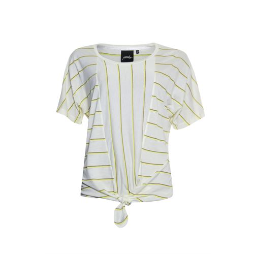 Poools dameskleding t-shirts & tops - t-shirt stripe. beschikbaar in maat 36,38,40,42,44,46 (olijf)