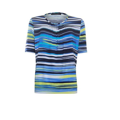 Roberto Sarto dameskleding t-shirts & tops - blouson shirt ronde hals. beschikbaar in maat 40,42,44,46,48 (multicolor)