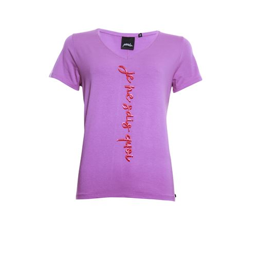 Poools ladieswear t-shirts & tops - t-shirt text. available in size 38,40,42,44,46 (purple)