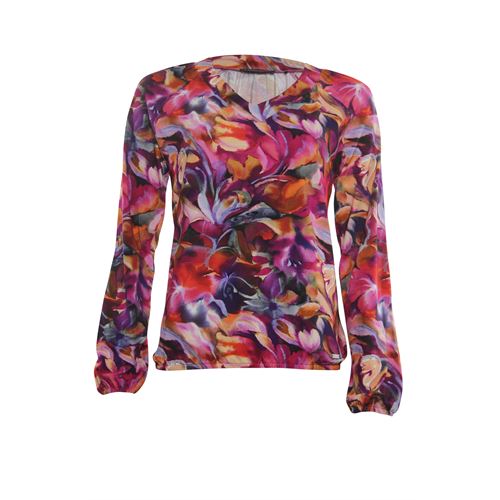 Roberto Sarto dameskleding t-shirts & tops - blouson v-hals. beschikbaar in maat 40,42,44,46,48 (multicolor)