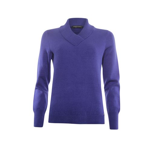 Roberto Sarto ladieswear pullovers & vests - pullover shawl v-neck. available in size  (blue)