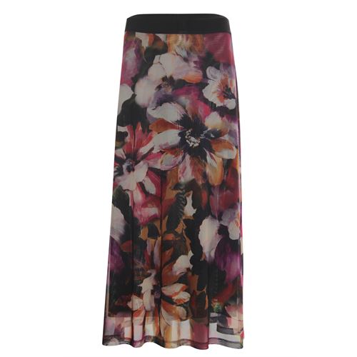 Anotherwoman ladieswear skirts - long printed mesh skirt. available in size 36,38,40,42,44,46 (multicolor)